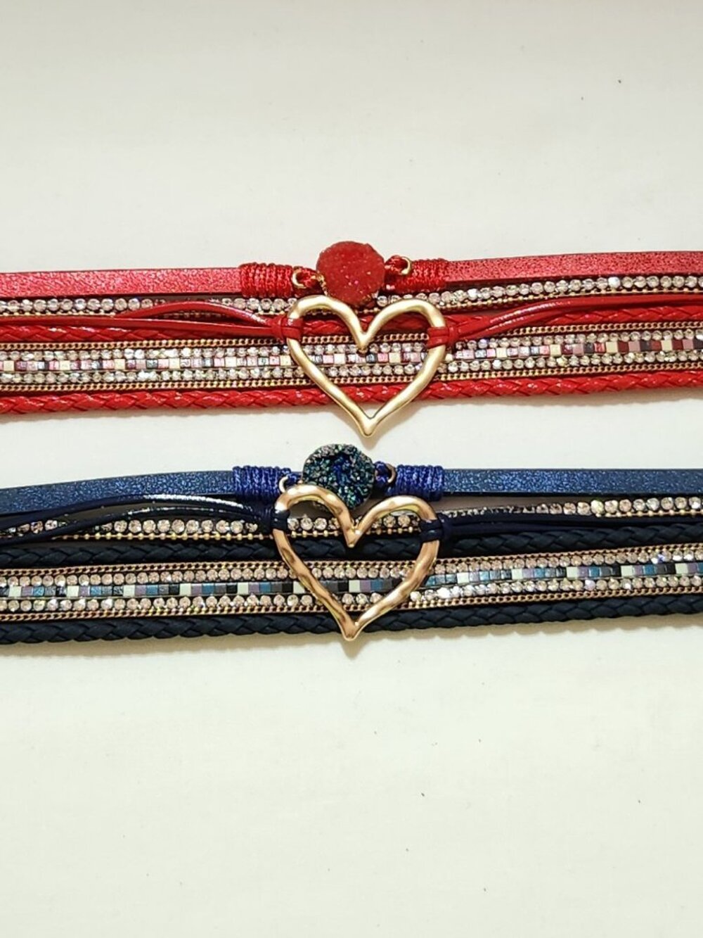 THREE FOR $20 Magnetic heart bracelets choice of color red navy NWT